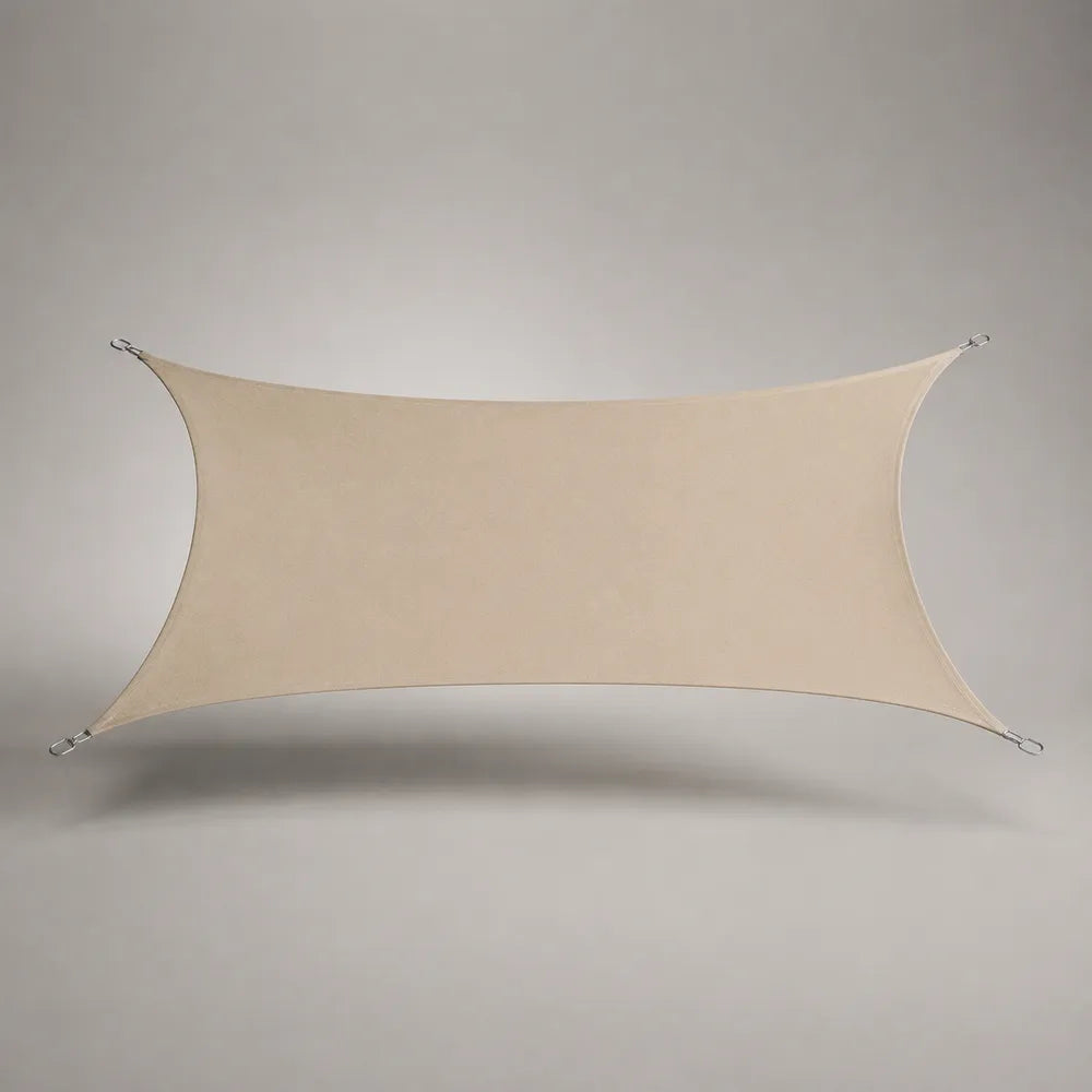 Telo ombreggiante da giardino rettangolare in tessuto poliestere beige 300 x 200 cm
